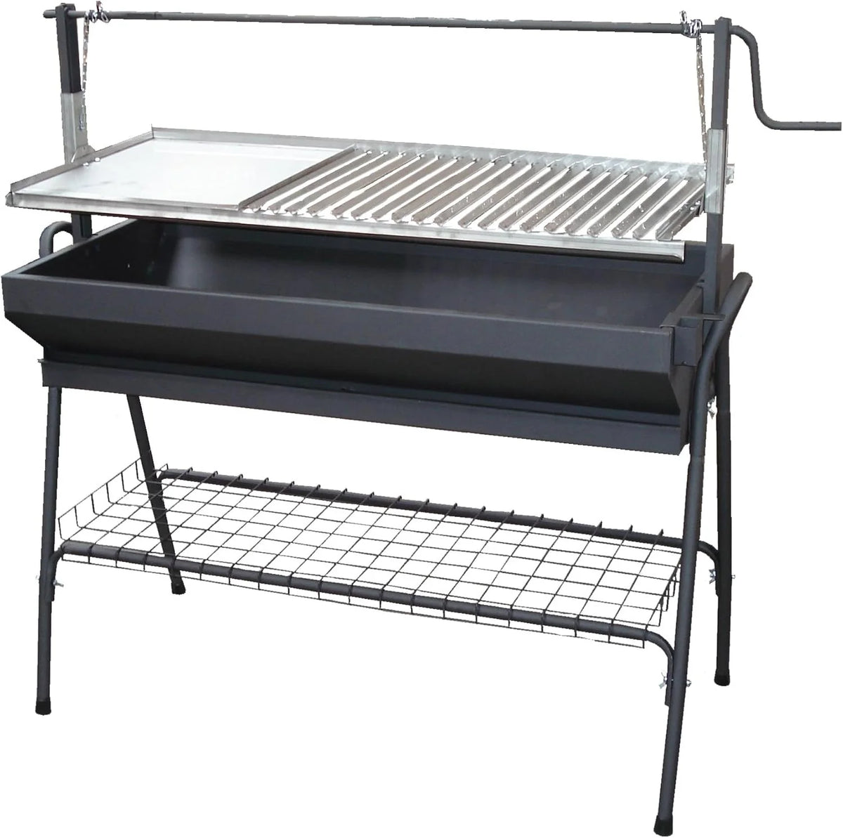 Imex EL ZORRO 71764 - Churrasqueira com Grelha e Elevador, Preta, 80x50x115cm