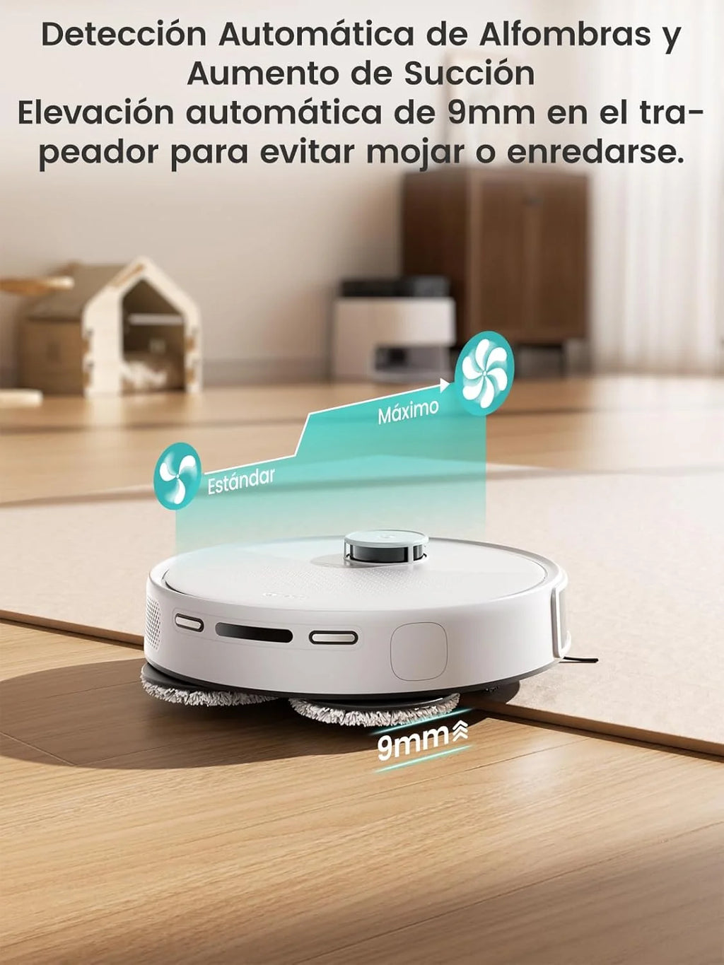 Lefant M3 Robô Aspirador e Passa Pano com Base de Esvaziamento Automático, Navegação a Laser dToF, Mapeamento Inteligente, Evitamento de Obstáculos PSD 190°, 12000Pa, Autonomia 220mins, WiFi/Alexa/APP/i Watch, 2,4G & 5G