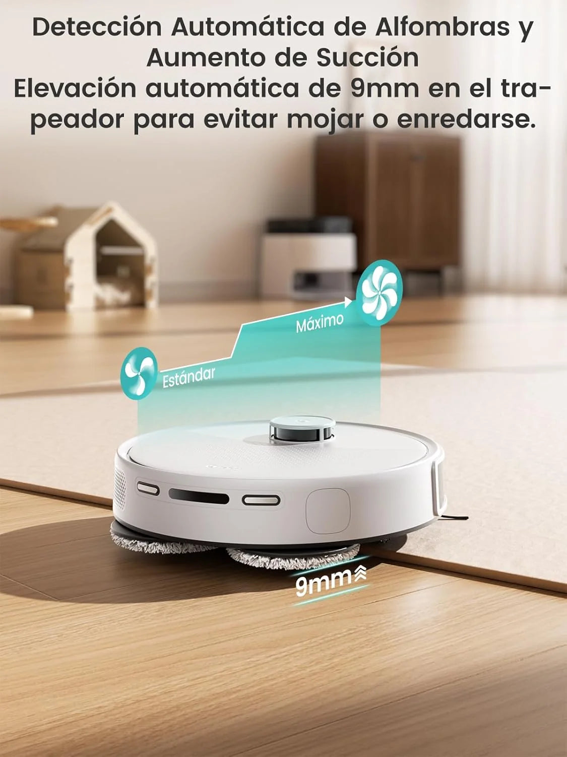 Lefant M3 Robô Aspirador e Passa Pano com Base de Esvaziamento Automático, Navegação a Laser dToF, Mapeamento Inteligente, Evitamento de Obstáculos PSD 190°, 12000Pa, Autonomia 220mins, WiFi/Alexa/APP/i Watch, 2,4G & 5G
