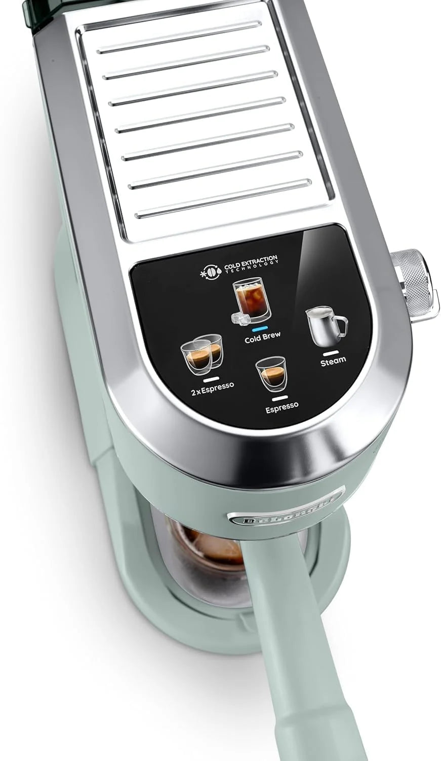 De'Longhi Dedica – Cafeteira Espresso Bomba de Aço Inoxidável para Café Moído ou Saches, Espresso e Cappuccino, Reservatório de 1.3 Litros, Sistema Anti-gotejamento, Modelo EC685.M, Cor Metal