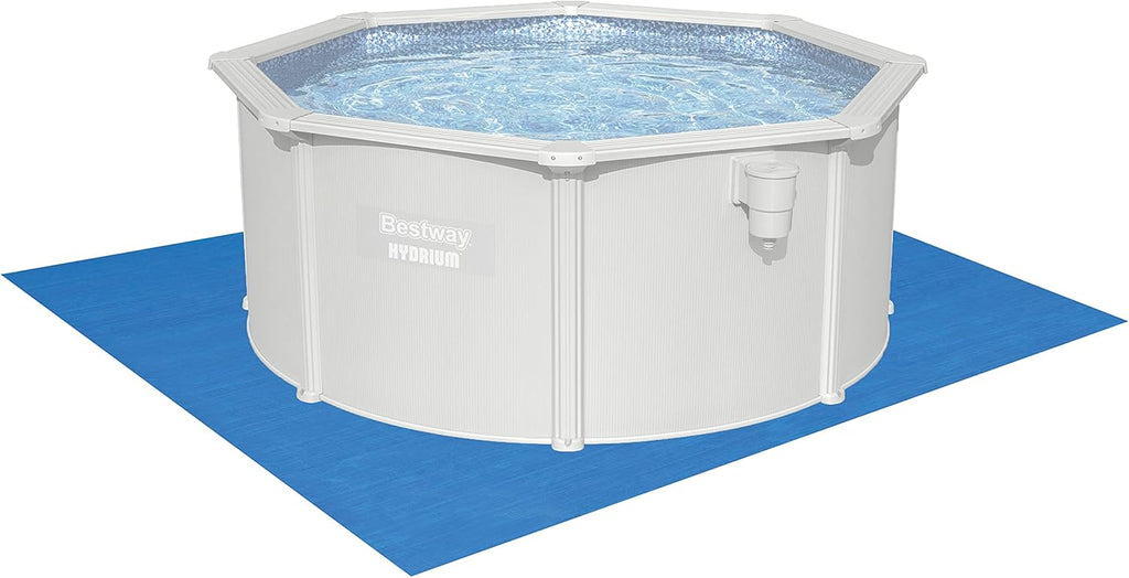 Bestway Hydrium - Piscina de Parede de Aço com Filtro de Areia, diâmetro de 300 x 120 cm, Cinza, Redonda