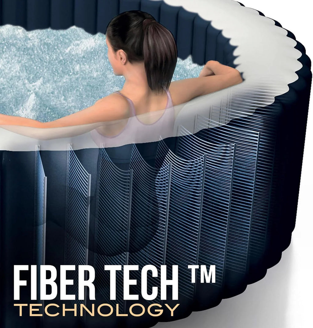 Intex SPA Inflável 4 Pessoas Bubble Massage Azul Marinho (55084)