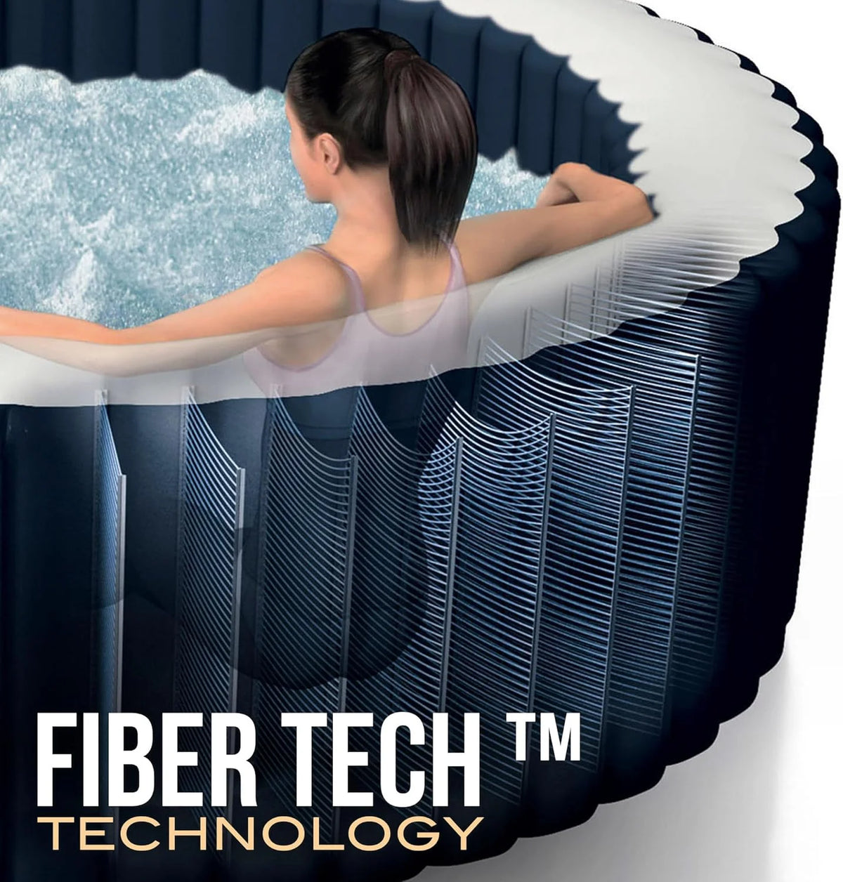 Intex SPA Inflável 4 Pessoas Bubble Massage Azul Marinho (55084)