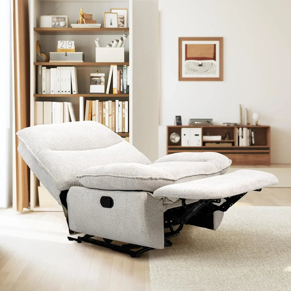 FLEXISPOT XC6 Poltrona Relax, Sofá Giratório com Função Balanço, Poltrona de TV com Encosto Ajustável, Poltrona Reclinável para Quarto, Sala de Estar e Home Theater (Beige)