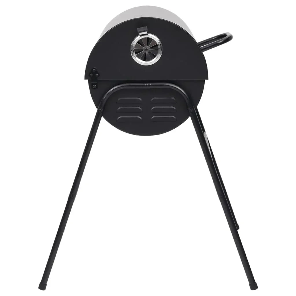 Parrilla 2026 com 2 grelhas de cozimento preta – Churrasqueira portátil de 80x95x90 cm em aço