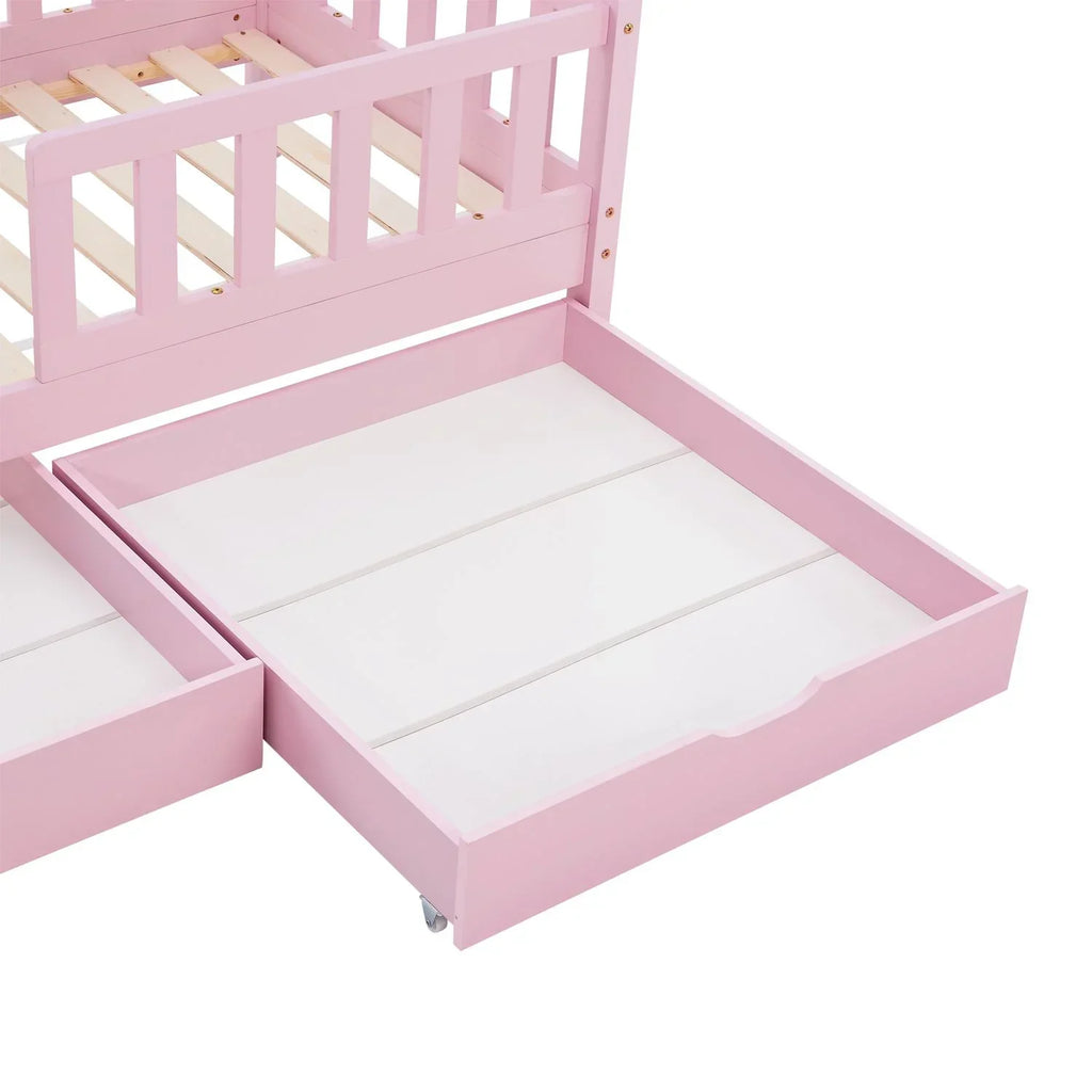 2026 Cama infantil Marli 90 x 200 cm com gavetas de armazenamento