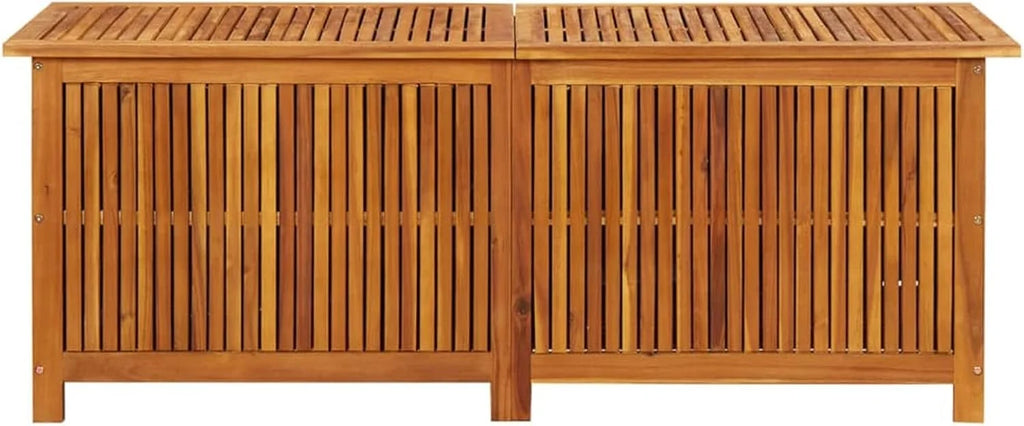 ARKEM Caixa de Armazenamento para Jardim Madeira Maciça Acácia 150x50x58 cm Móvel de Exterior Armário de Jardim Exterior Banco Arca para Jardim Exterior
