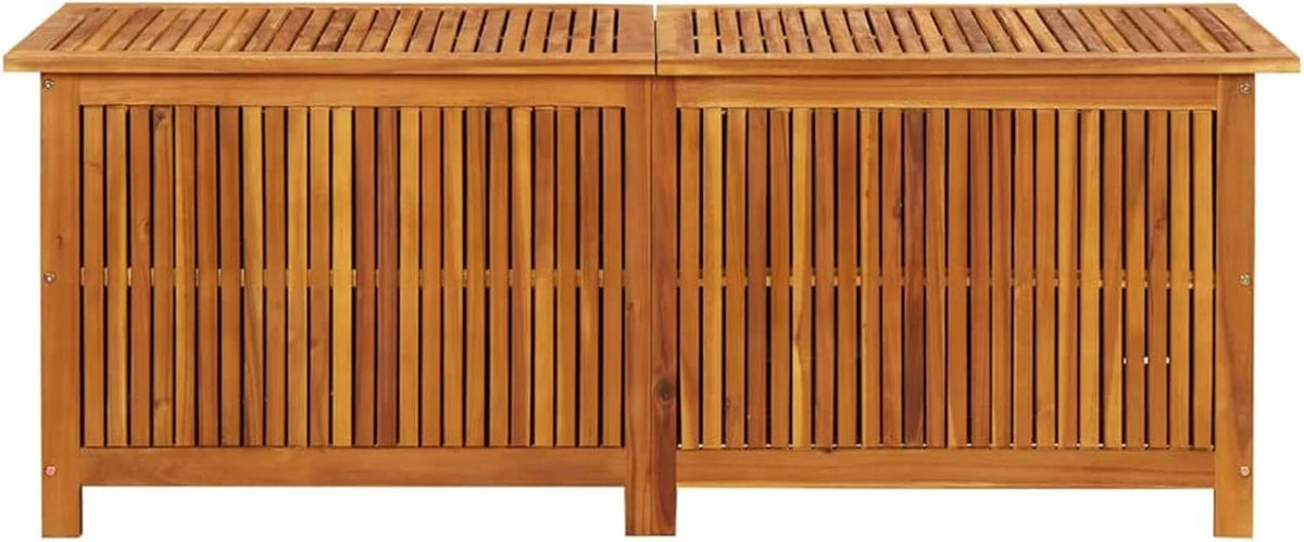 ARKEM Caixa de Armazenamento para Jardim Madeira Maciça Acácia 150x50x58 cm Móvel de Exterior Armário de Jardim Exterior Banco Arca para Jardim Exterior