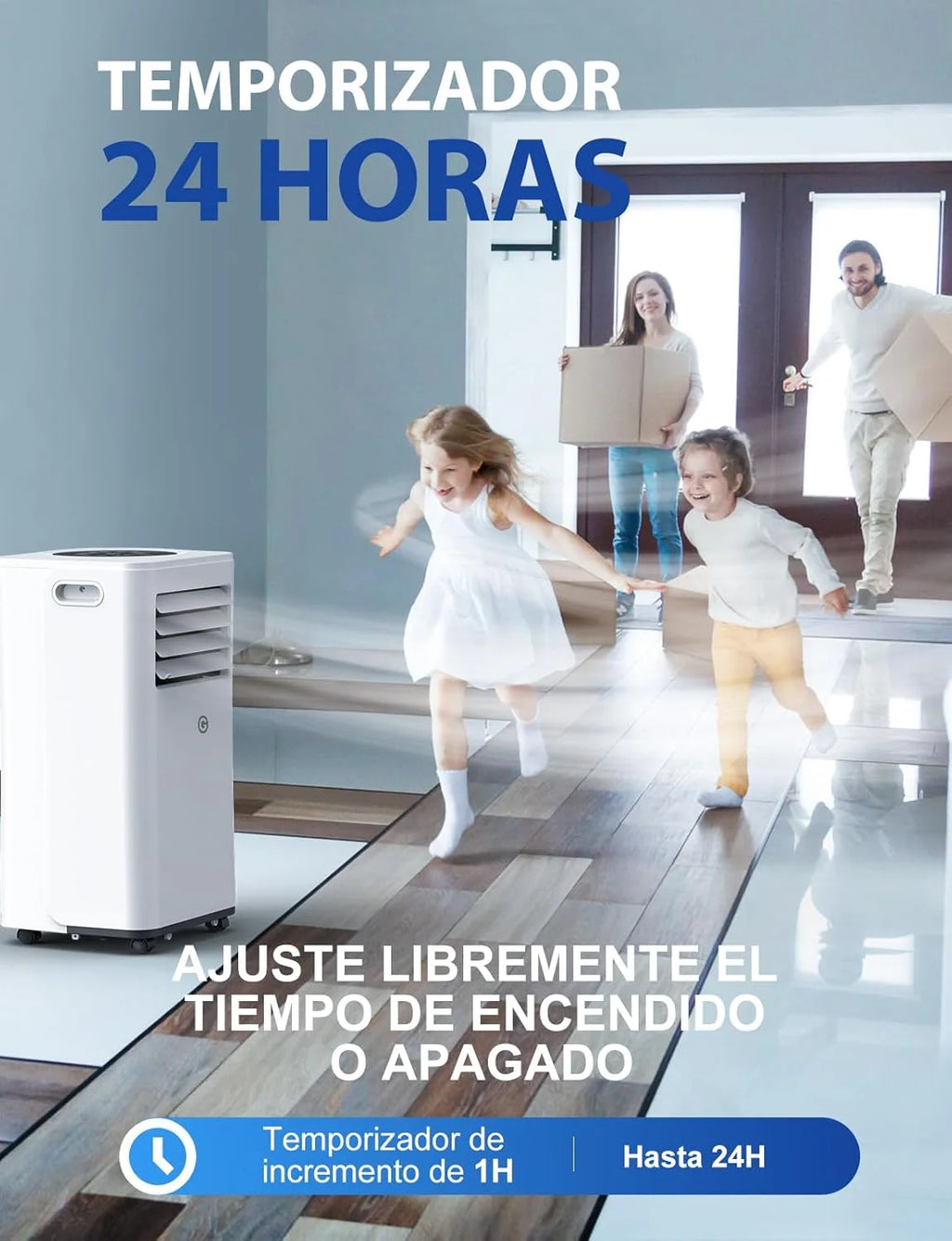 Ar Condicionado Portátil 9000 BTU, 4 em 1