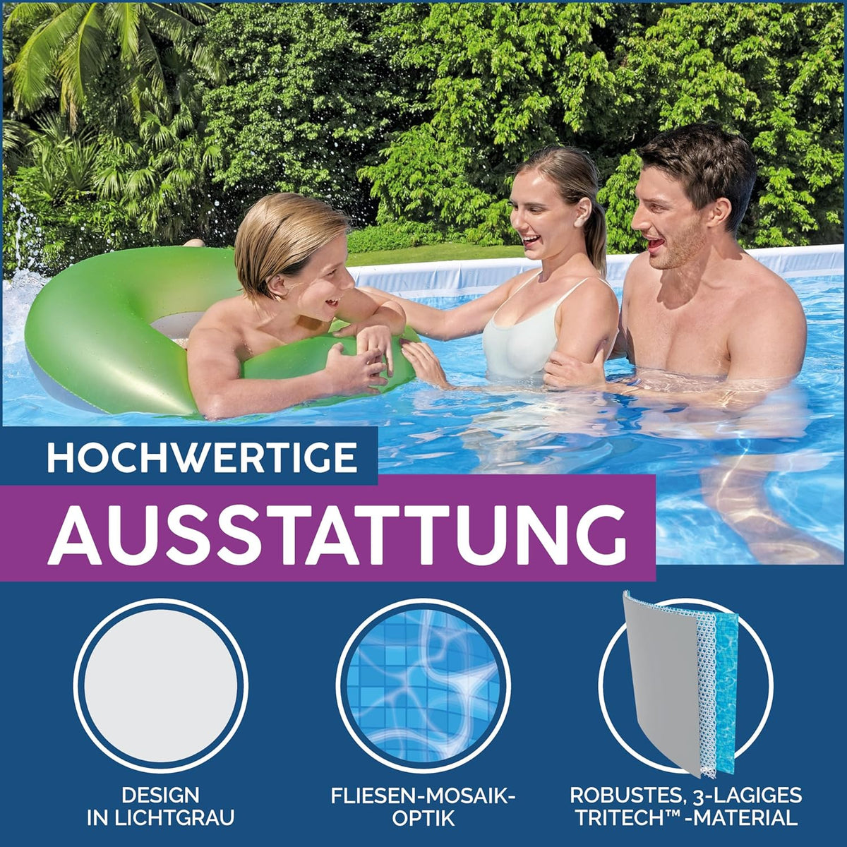 Bestway Piscina Desmontável 732x366x132 cm 56475