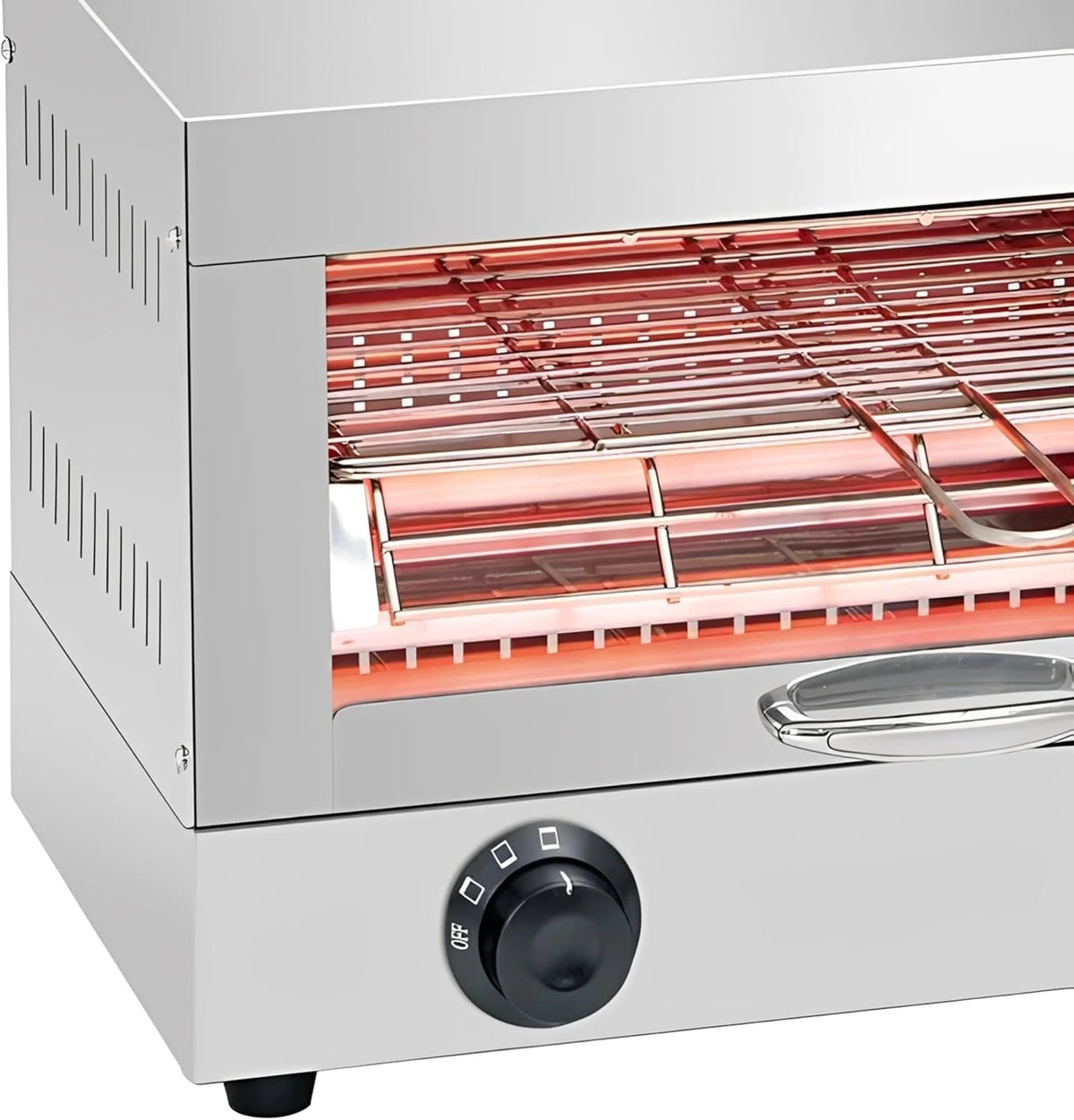 MBH - Torradeira industrial elétrica de 1 andar INOX para HOTELARIA. Forno torrador de pão profissional para bar e restaurante.