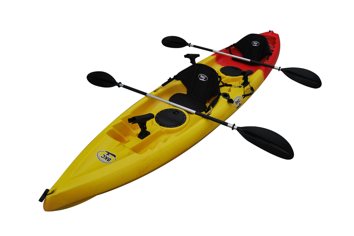 Caiaque de Pesca Duplo BKC TK181 2026 de 3,9 m para 2 Pessoas com Assentos Acolchoados e Remos