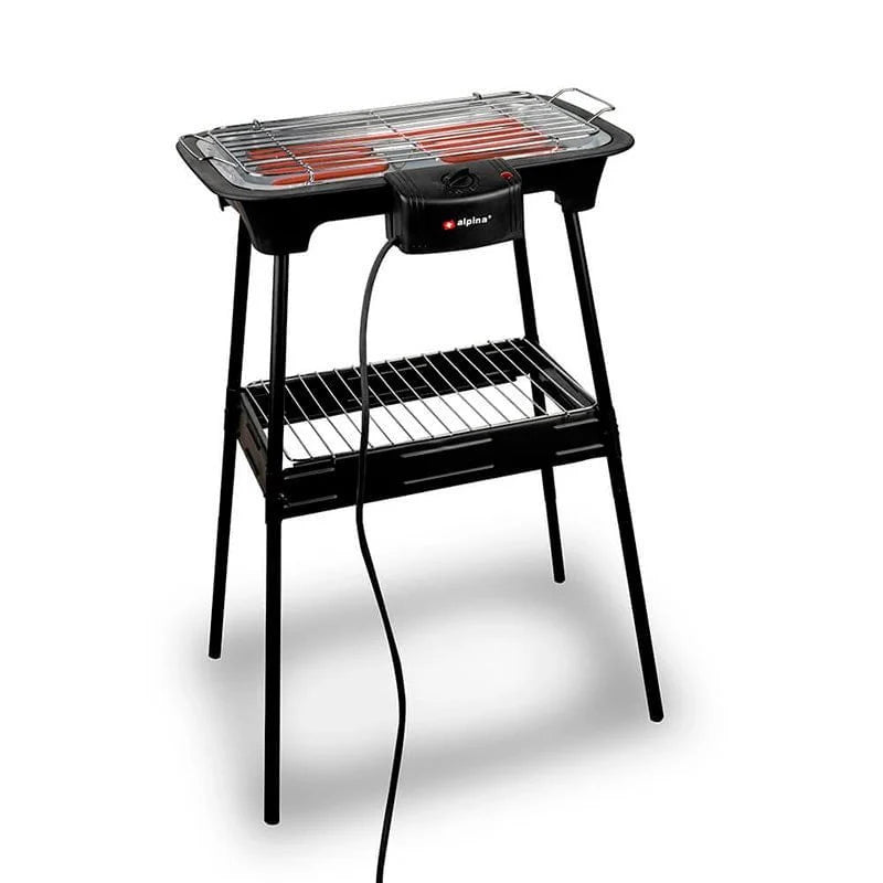 Churrasqueira Elétrica Alpina 2 em 1 2000W Preta 60x43x35 cm
