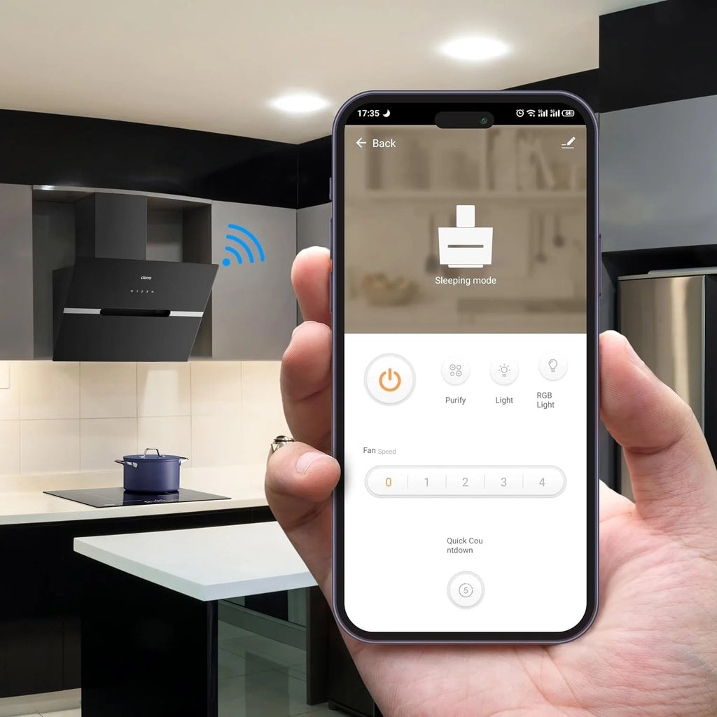 CIARRA CBCB6736F Coifa de Parede 60cm Classe A+++ Wi-Fi App Touch-Booster Exaustão e Recirculação Interna por Filtro de Carvão CBCF003