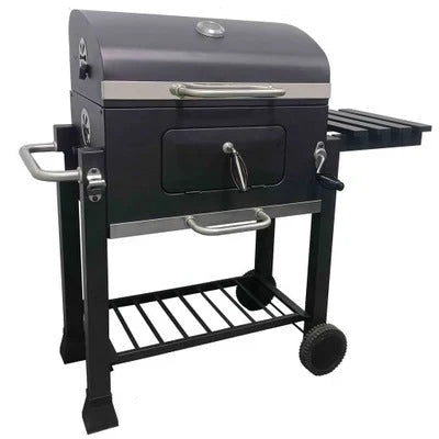 CHURRASQUEIRA A CARVÃO - GRELHA DE FERRO FUNDIDO XXL 57 x 43 cm GRANDE TAMPA FECHADA
