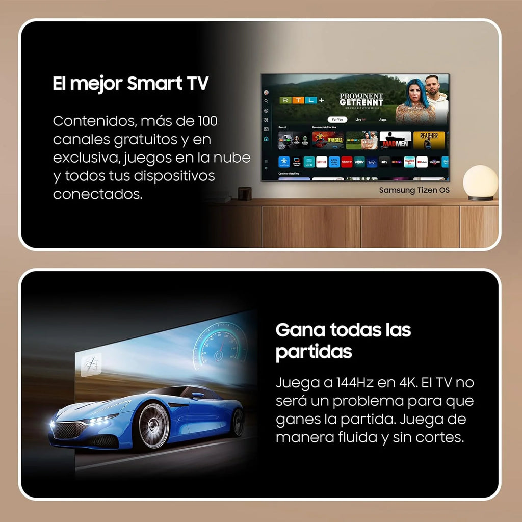 Smart TV 55 polegadas Neo QLED QN90D 4K Mini LED com Resolução 4K Aprimorada, Processador NQ4 AI Gen2 com Inteligência Artificial, Dolby Atmos, Q-Symphony e Motion Xcelerator 144 Hz