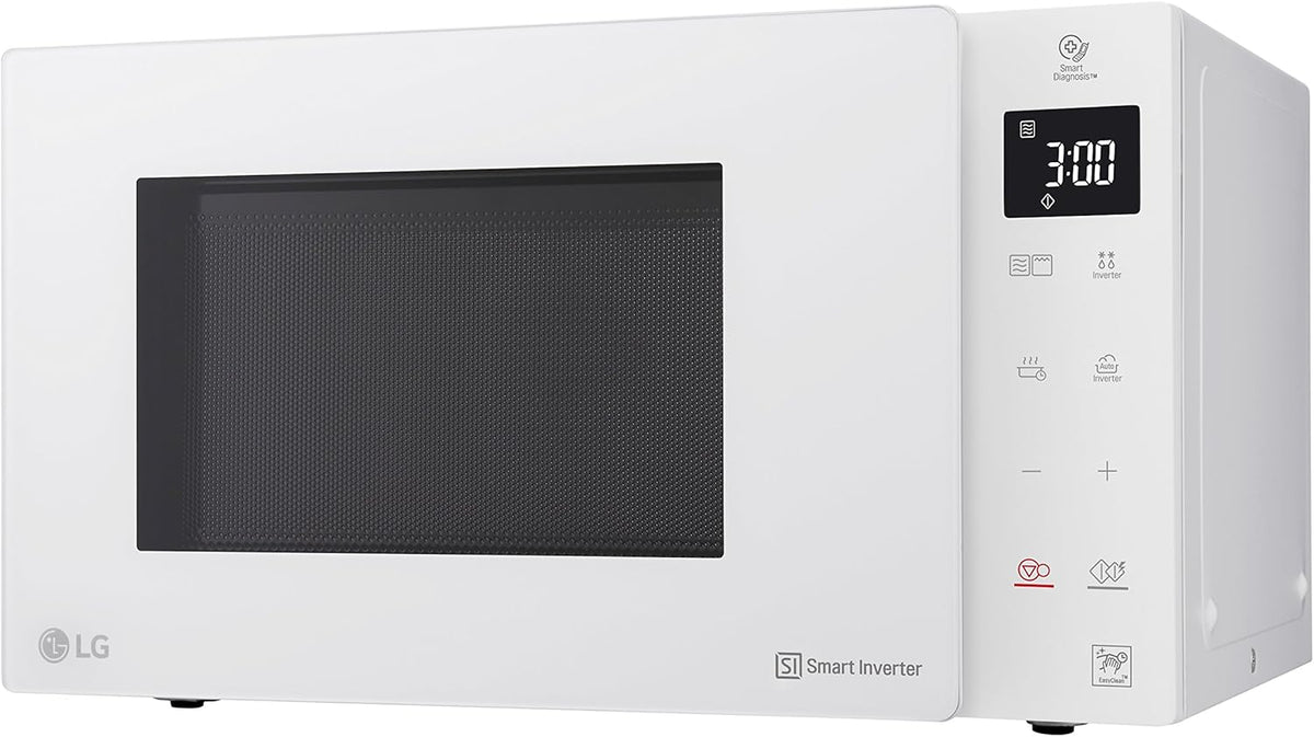 Forno Micro-ondas LG MH6535GIS com Tecnologia Inverter e Grill de Quartzo, 25 Litros de Capacidade, 1000 W, Programas Automáticos, Níveis de Potência Ajustáveis para Cozimento Ideal e Função EasyClean, Preto