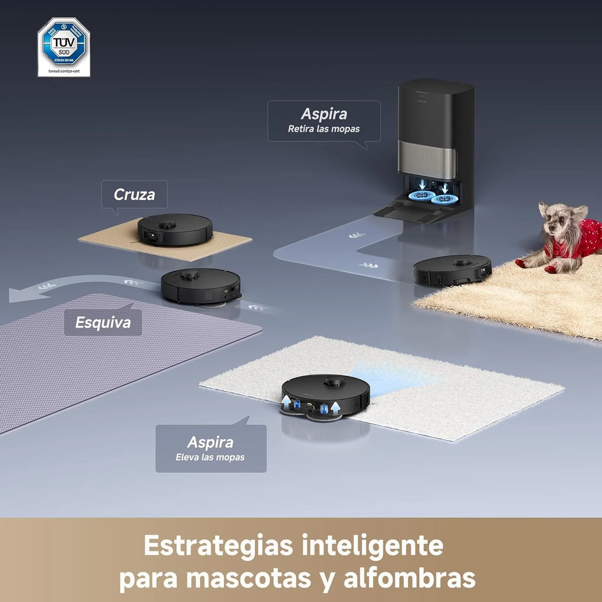 DREAME L40s Pro Ultra Robô Aspirador, 19.000 Pa, Escova Dupla HyperStream, Acesso a 4 cm de Altura, Escova Lateral Extensível e Elevável, Limpeza com Esfregão de Água Quente a 75 °C, Autolimpeza 3.0