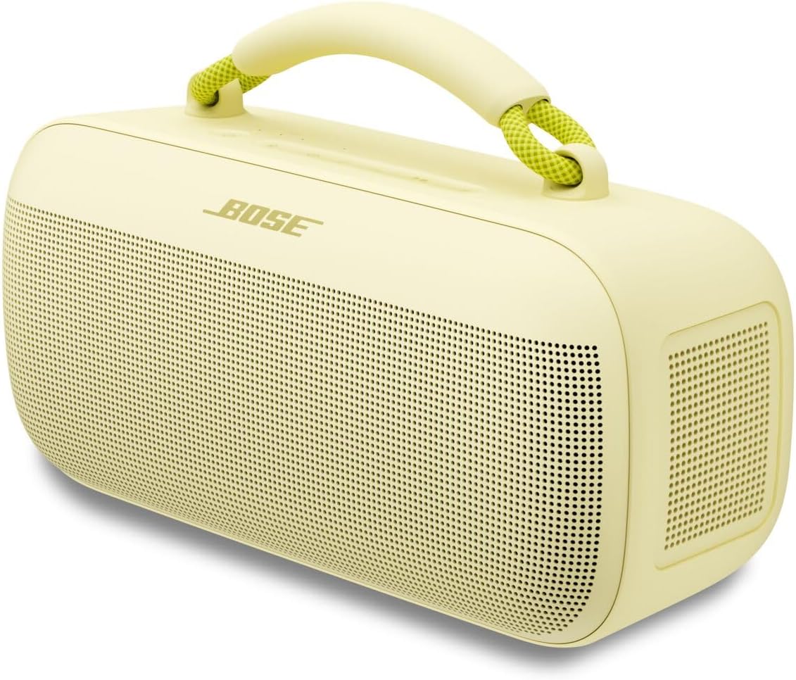 Bose SoundLink Max, Alto-falante Bluetooth Portátil para Ambientes Externos com Graves Potentes, Estéreo Impermeável com Conexão Bluetooth e USB-C, Até 20 Horas de Duração da Bateria, Aux de 3,5 mm, Preto