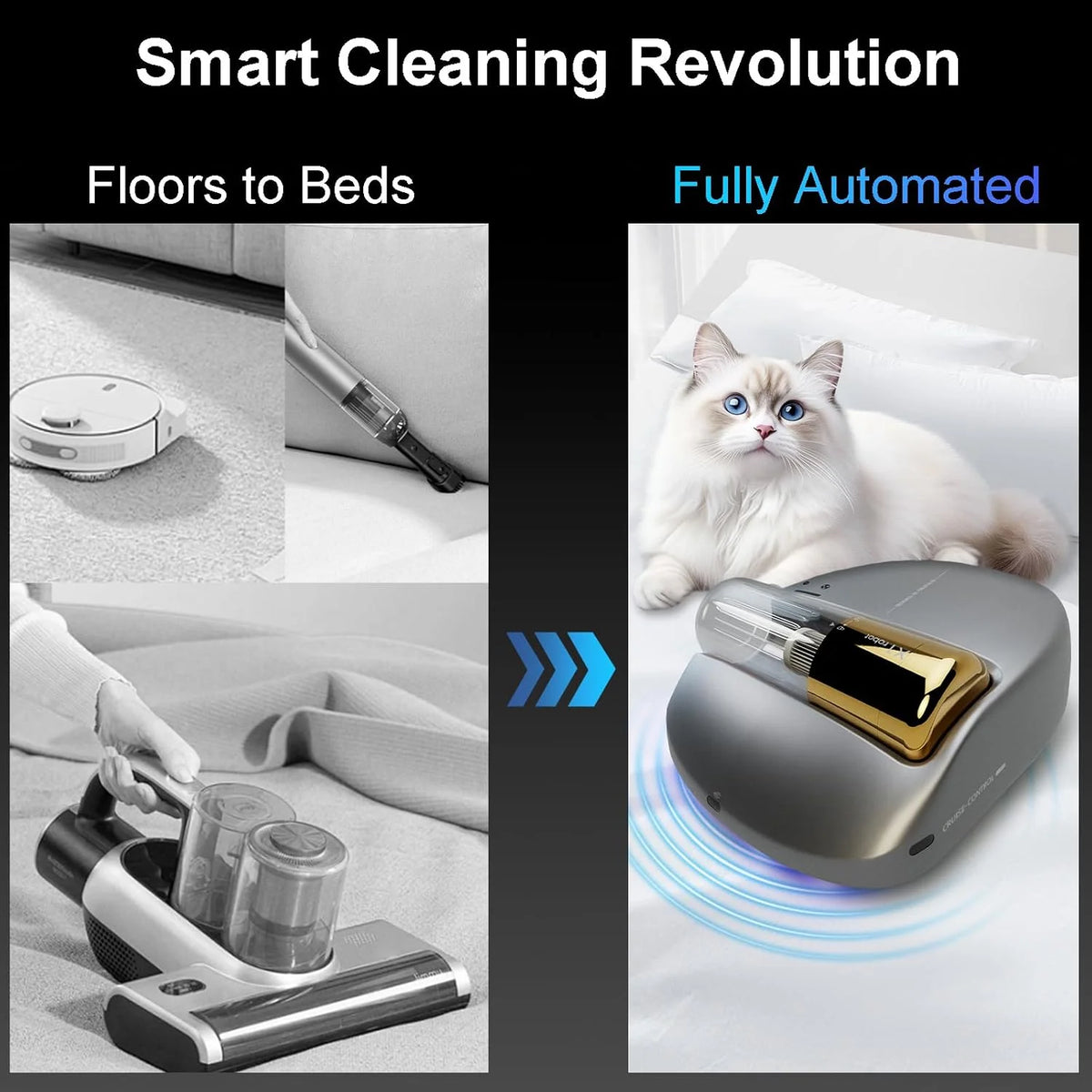 Robô X1, Aspirador de Ácaros, Navegação Inteligente, Limpeza Automática de Cama, Mãos Livres, Detecção de Bordas, Quatro Modos de Limpeza, 55dB Silencioso, Sucção de 14AW