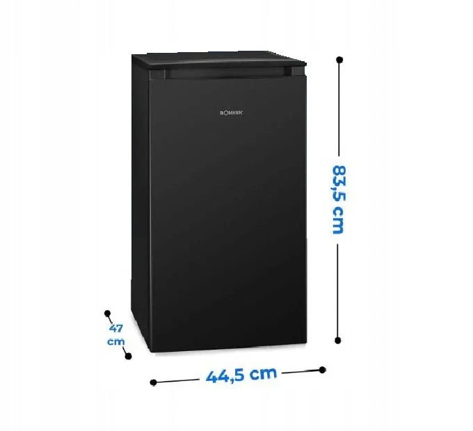 Bomann Refrigerador de Porta Única Preto 91L KS 7254