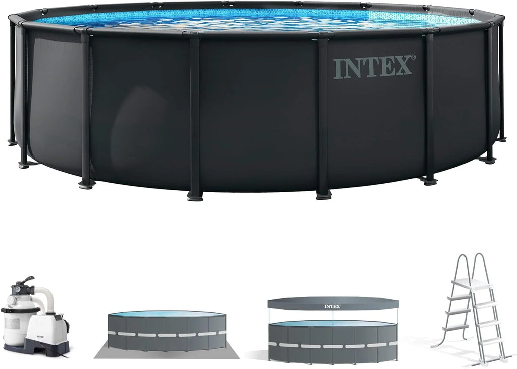 Intex Piscina redonda de estrutura ultra XTR Frame 488x122 cm com filtro (55216)