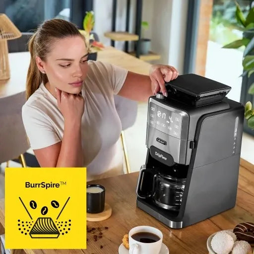 Máquina de Café Expresso com Moedor de Grãos Yoer 1520W 1,5L + Programador