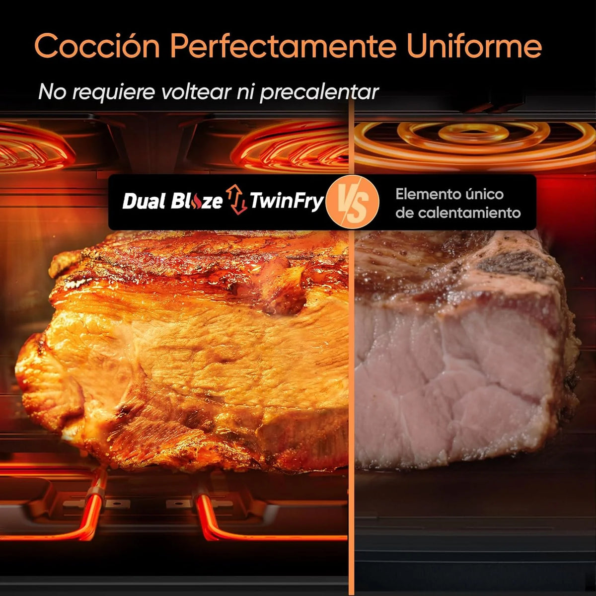 Cosori Fritadeira de Ar Dual Blaze TwinFry 10 Litros-True Metal-Resistência Dupla 2800 W (35–240 °C)-Divisor para Zonas da Grande Cesta Dupla-6 Funções-Smart WiFi-Máx 10 Pessoas-Fácil de Limpar