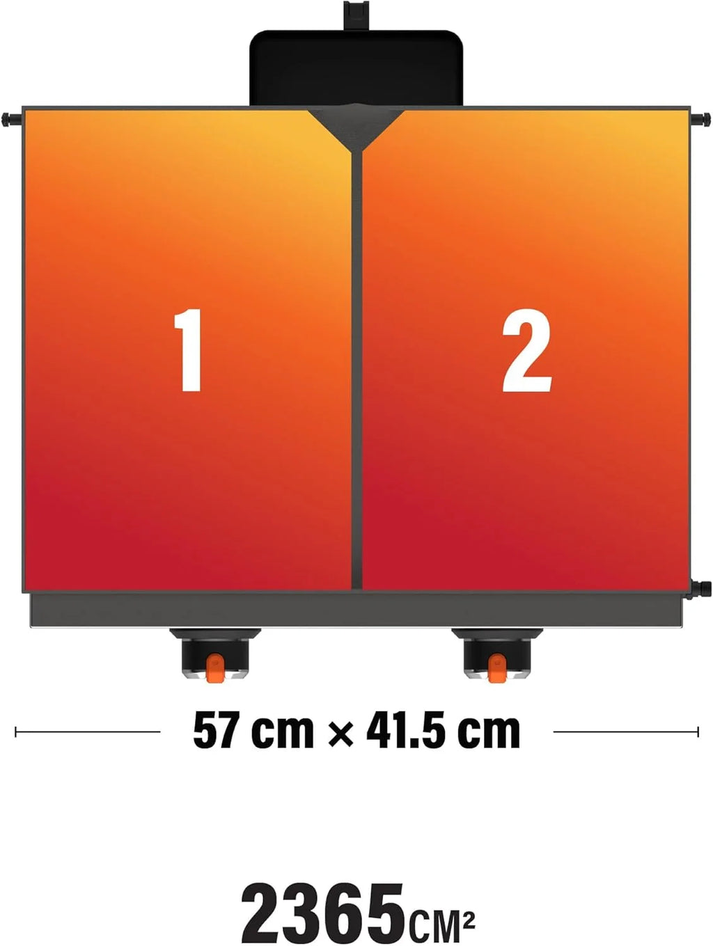 Chapa de mesa 22" (56 cm) com tampa, frente de aço inoxidável