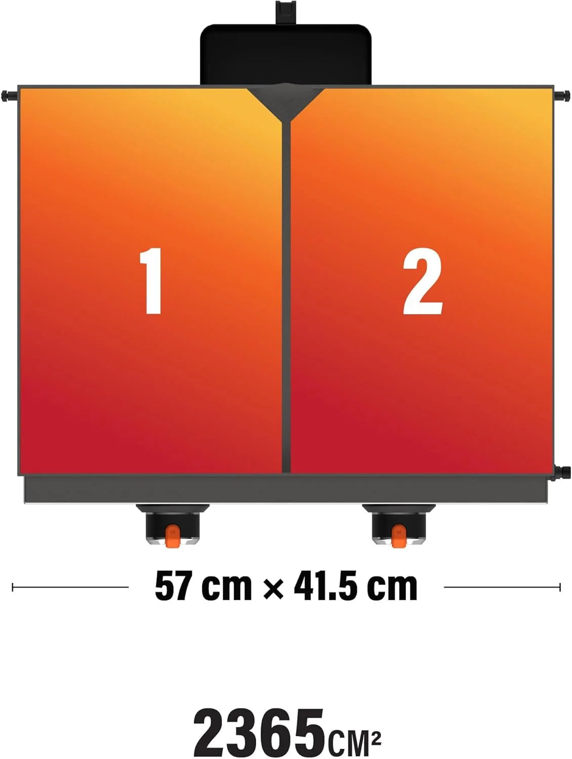Chapa de mesa 22" (56 cm) com tampa, frente de aço inoxidável
