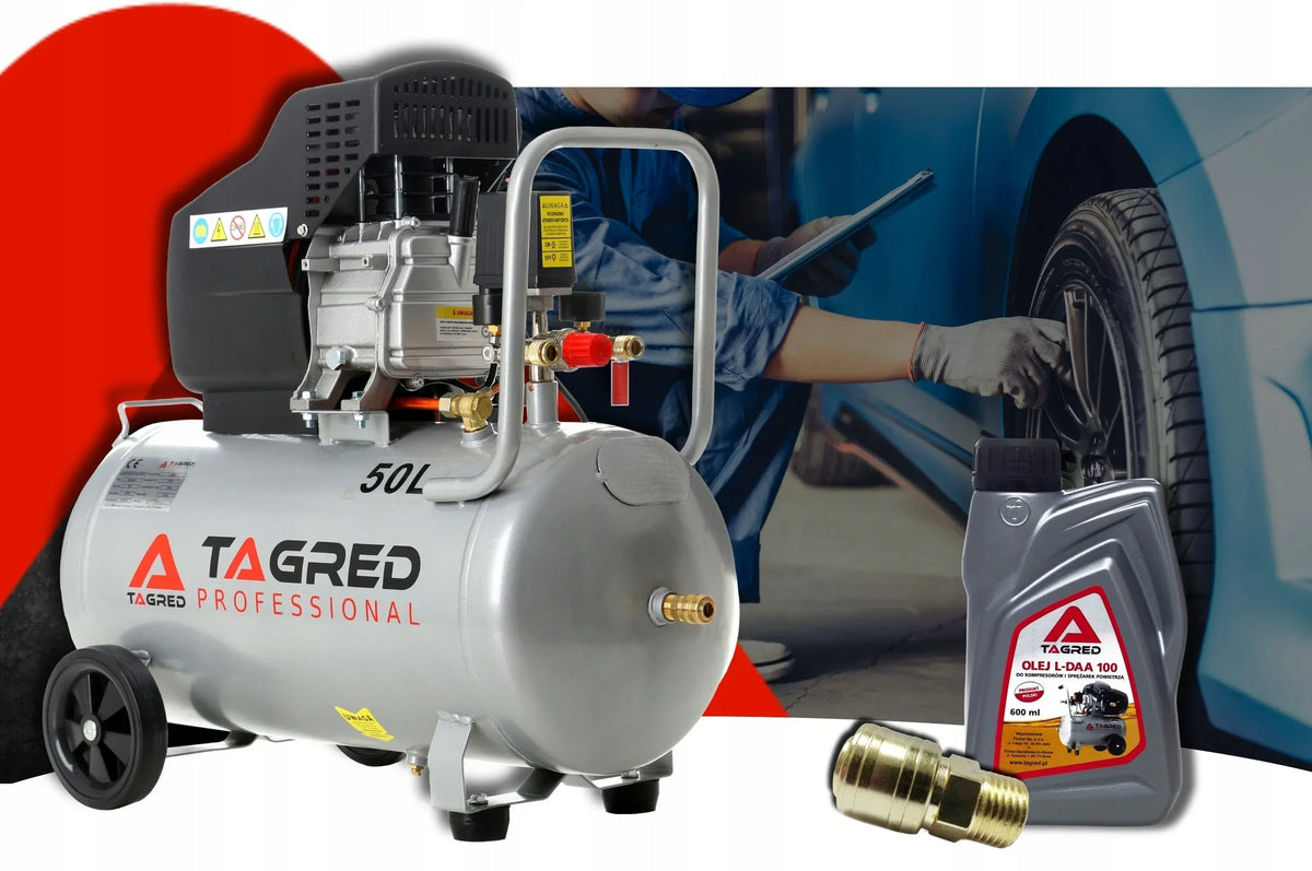COMPRESSOR DE AR A ÓLEO 50L POTENTE GRÁTIS KIT +6 EM 1 EFICIENTE 9 bar 300L