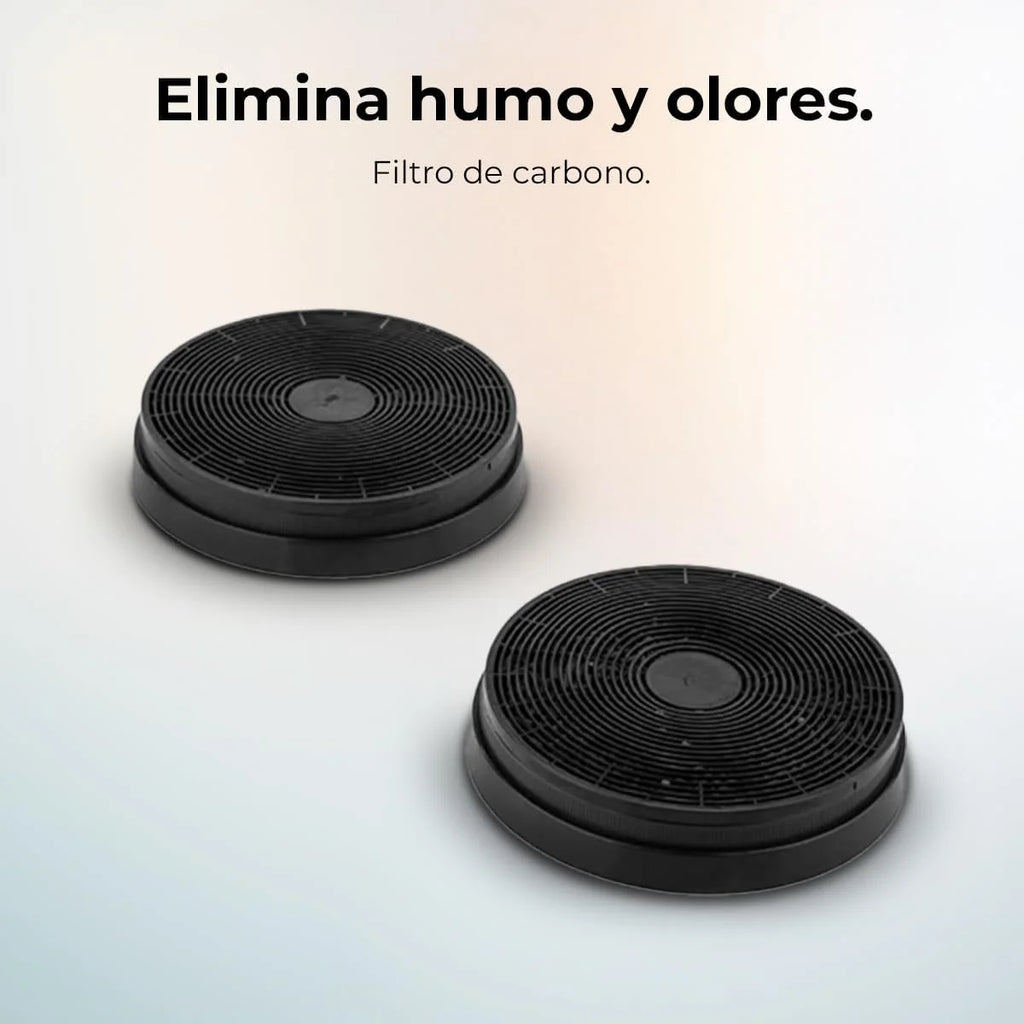 Cecotec Coifa Decorativa 90 cm Flux Dt 908000 Glass Black A++. Vidro Preto, 800m³/h de Potência, Motor 210W, A++, Controle Touch, 3 Níveis + Booster, Controle por Movimento de Mão