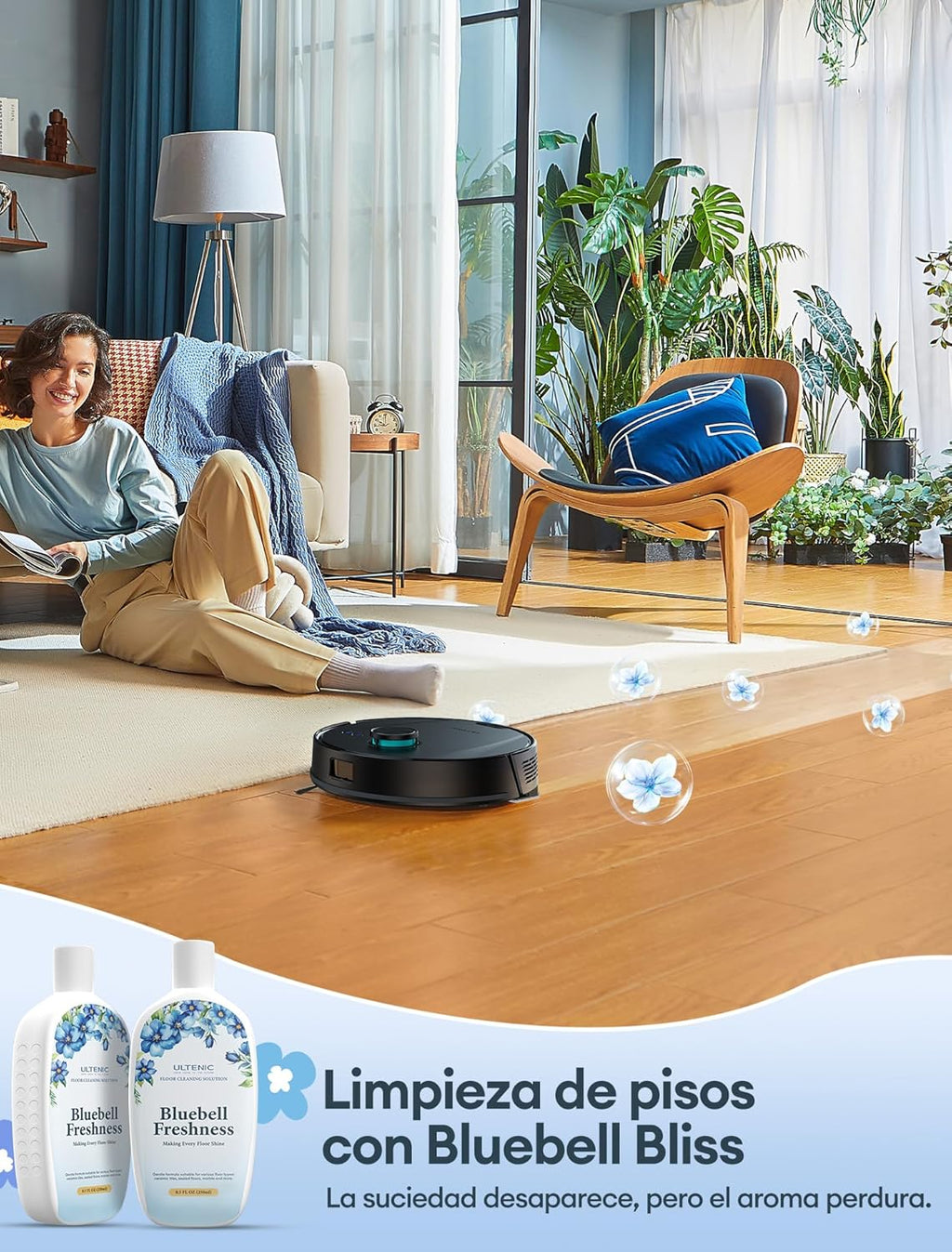 Robô Aspirador Ultenic T20 Pro com Esvaziamento Automático, Desvio Aprimorado, Sistema Laser Duplo (Frontal + LDS) para Evitar Cabos e Objetos Baixos, 8000Pa, 200m², Controle por Voz e App, Alexa, Google Home
