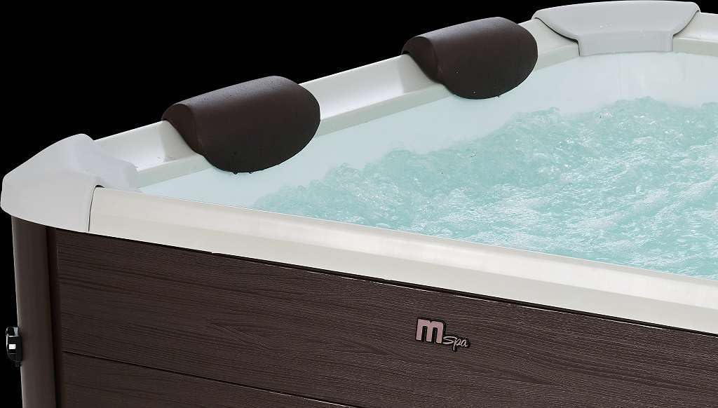 MSPA Tribeca para 6 pessoas, 160 x 160 x 65 cm, 120 jatos de massagem em 3 intensidades, desinfecção UVC e ozono, uso o ano todo, para exterior e interior, PVC resistente de 6 camadas,