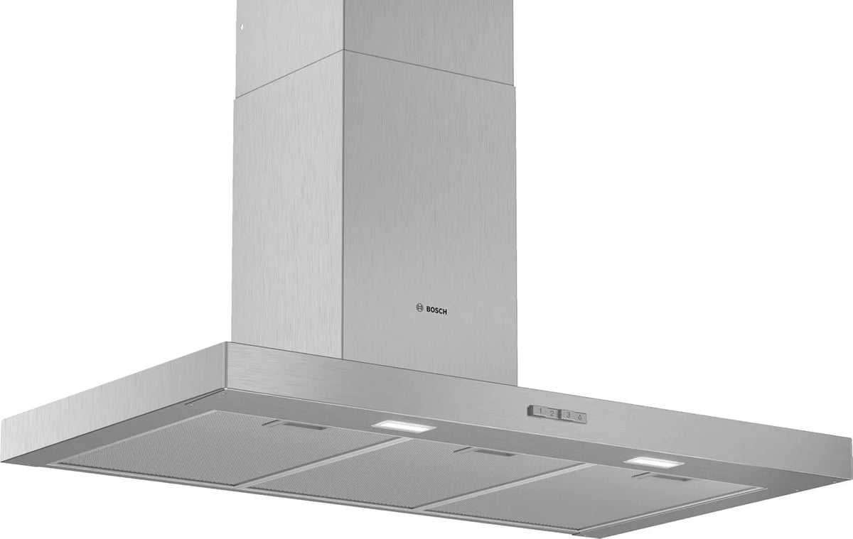 Bosch - Coifa Decorativa de Parede, 90 cm, Série 2, Controle Mecânico, Iluminação LED, Aço Inoxidável, DWB96BC50