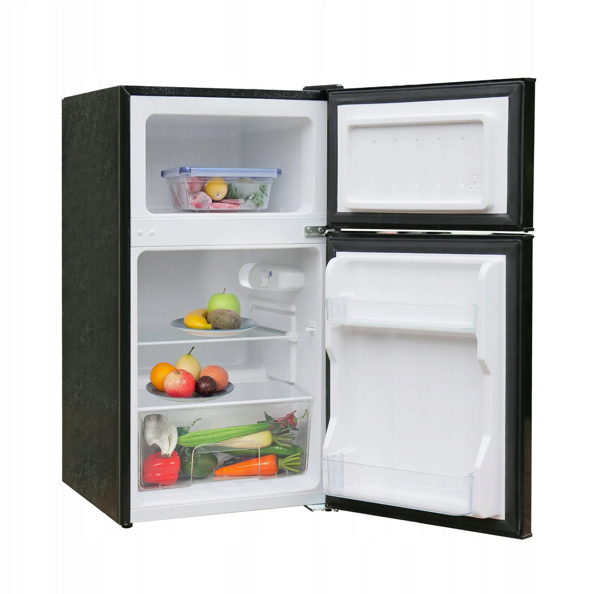 FRIGOBAR pequeno frigobar freezer hotel escritório prata LED 88l. 86cm