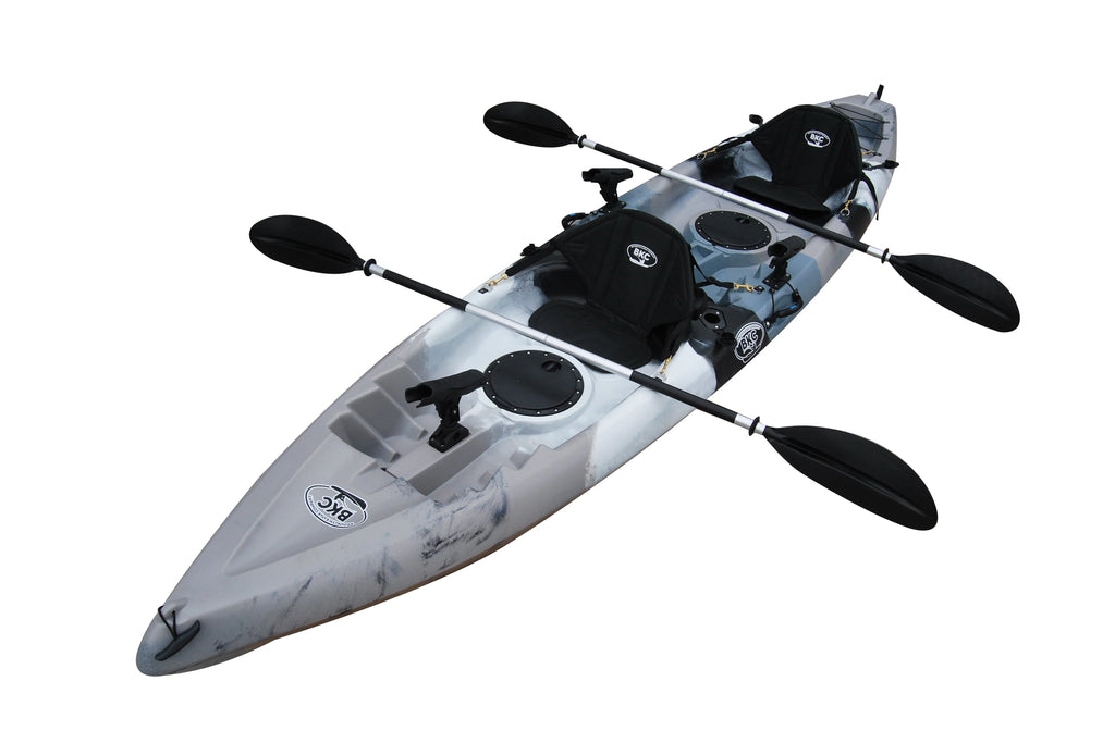 Caiaque de Pesca Duplo BKC TK181 2026 de 3,9 m para 2 Pessoas com Assentos Acolchoados e Remos