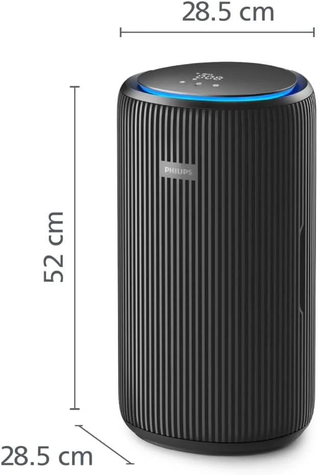 Purificador de ar Série 4200, HEPA NanoProtect + filtro duplo de carvão ativado, CADR 600m³/h para 156m², ultrassilencioso, inteligente e de baixo consumo (AC4221/11)