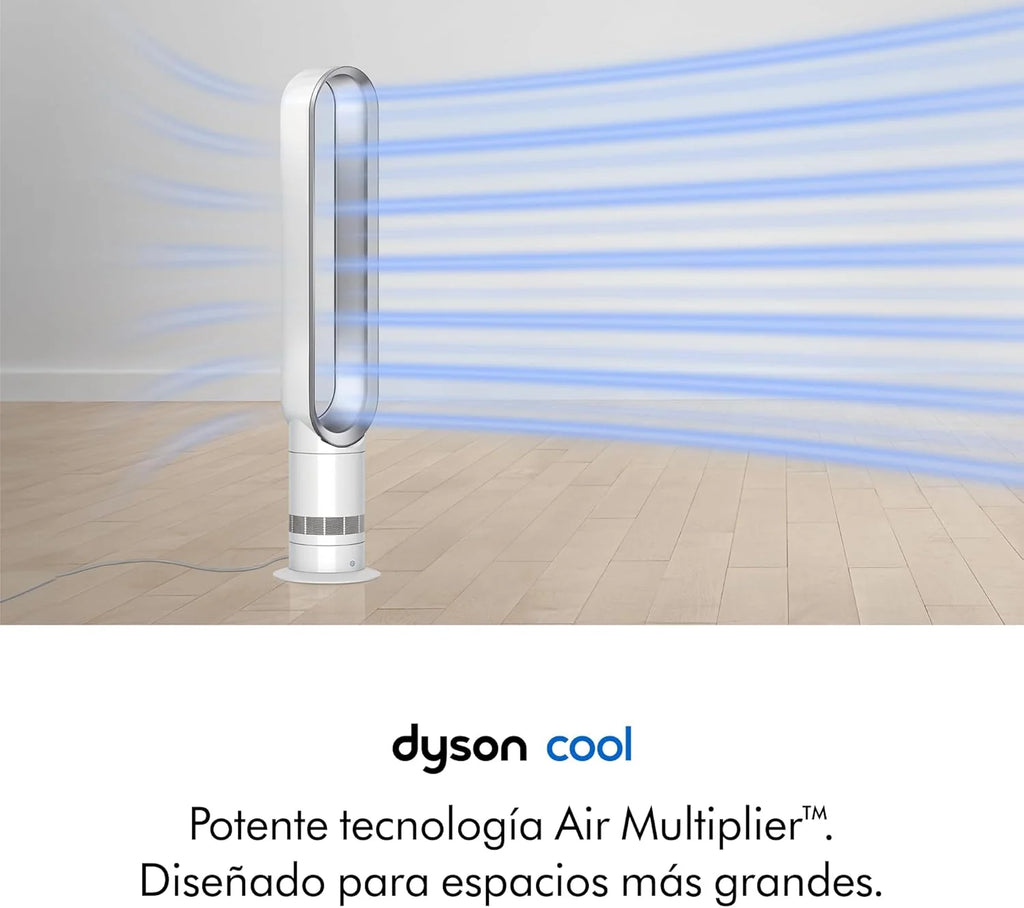 Ventilador de Torre Cool™ (AM07) Air Multiplier™, Ventilador Potente Sem Hélices com Tecnologia Air Multiplier™ (Branco/Prata)