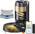 Proscenic Q20 Plus Robô Aspirador e Passa-Pano 10000 Pa/200Mins, com Base de Esvaziamento Automático de 4L sem Saco, Navegação e Mapeamento a Laser por App/Voz/Controle, para Chão, Tapetes e Pelos de Animais de Estimação