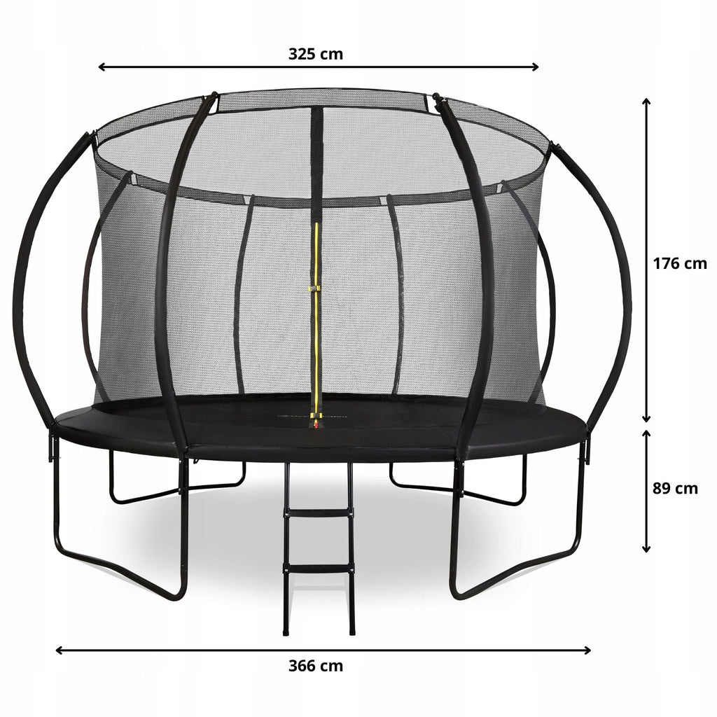 Cama Elástica de Jardim Segura para Crianças e Adultos, Grande 366cm XXL 150kg