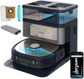 Cecotec Robô Aspirador e Passa Pano com IA, Base de Esvaziamento Automático e Tecnologia a Laser Conga Z100. 20000Pa, Limpeza Profissional com Mopa Bimaterial XXL, Esvaziamento Automático de Pó, Água e Limpeza de Mopas, App