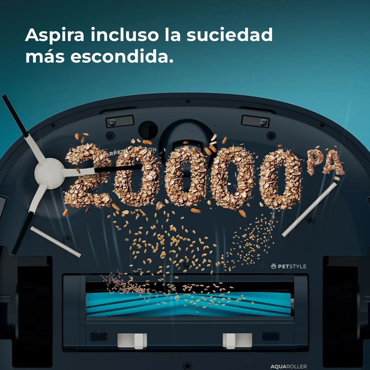 Cecotec Robô Aspirador e Passa Pano com IA, Base de Esvaziamento Automático e Tecnologia a Laser Conga Z100. 20000Pa, Limpeza Profissional com Mopa Bimaterial XXL, Esvaziamento Automático de Pó, Água e Limpeza de Mopas, App