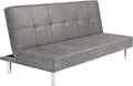 Mattfy - Sofá-Cama Clic Clac de 3 Lugares, Modelo Milos, Design Moderno, Prático e Funcional, Acabamento em Cinza