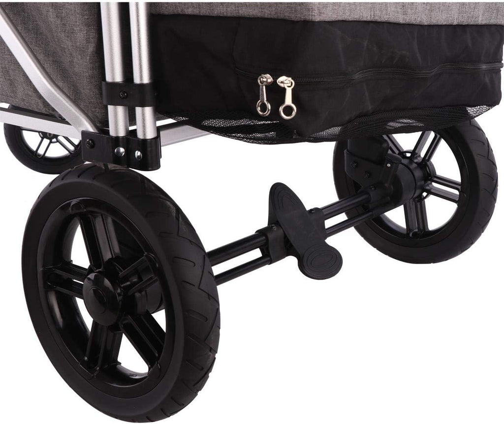 FUXTEC FX-CTL900 Premium Cinza, Carrinho Dobrável Original para Crianças, Ideal para Jardim, Praia ou Cidade, Empurrar ou Puxar, Carga de até 75 kg.