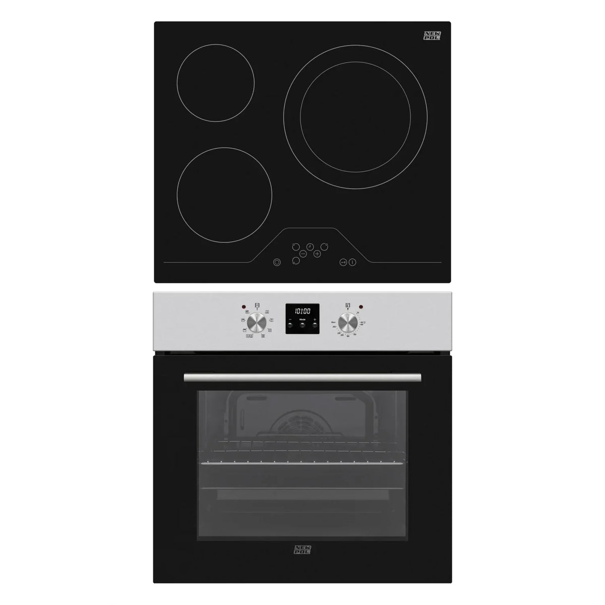 Conjunto de Forno e Placa Vitrocerâmica Newpol A NVH3Z8P