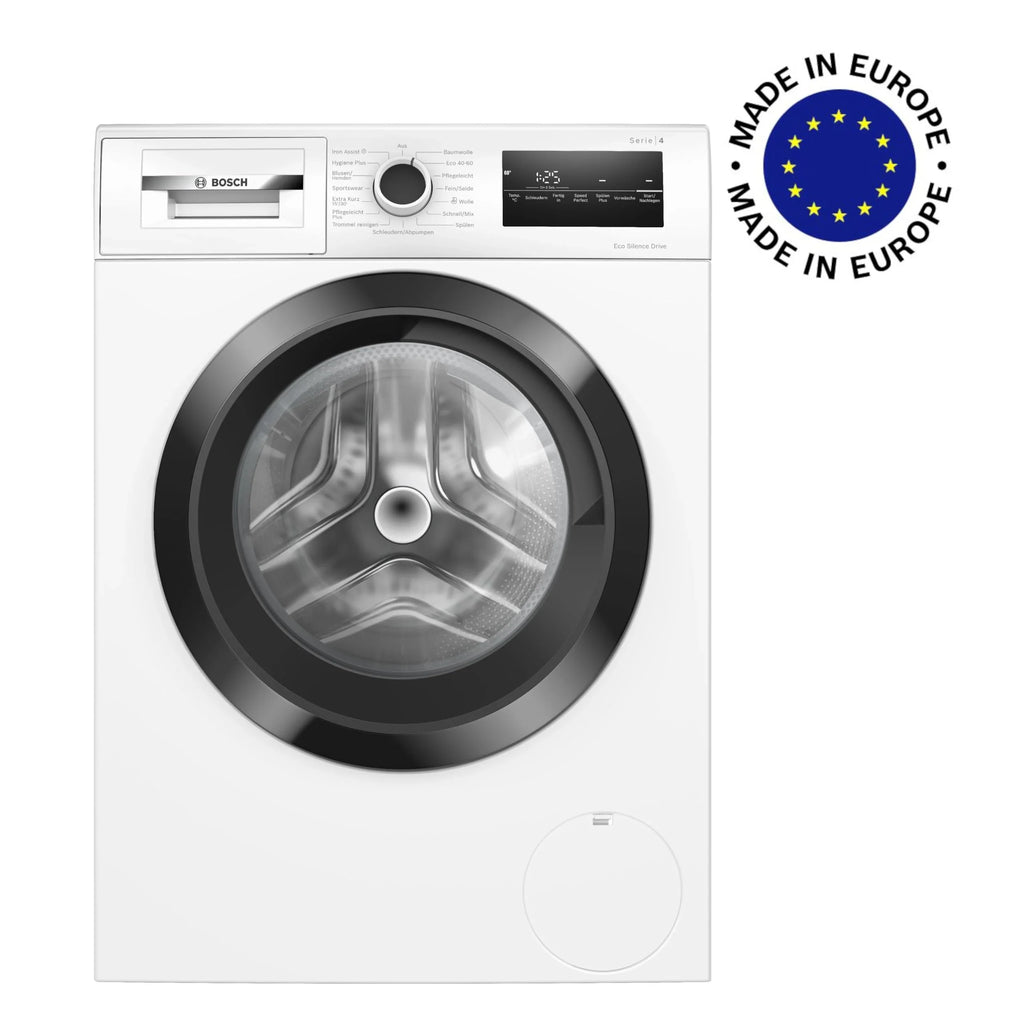 2025 Bosch WAN282K3, Serie 4, Máquina de lavar de carga frontal, 8 kg, 1400 rpm, SpeedPerfect, máxima economia de energia e água, função Adicionar roupa, especialmente higiênica, AquaStop, IronAssist