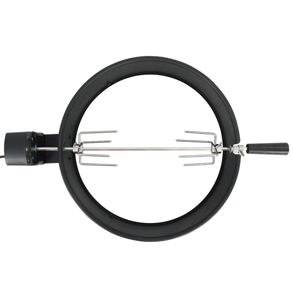 Kit De Anel Assador De Churrasco Preto 47 Cm Vidaxl
