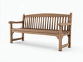 Bancos de jardim em madeira maciça 150x60x85 cm - Marrom - Design clássico