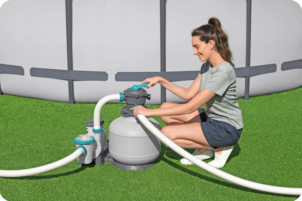 Bomba de Areia para Piscina Filtro para Piscina 11355 L/h Conexões Mangueiras Bestway